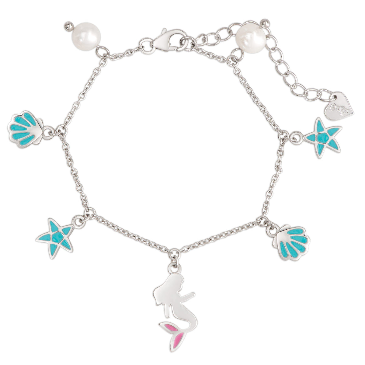 Flower and Freshwater Pearl Charm Bracelet (White) – Lily Nily