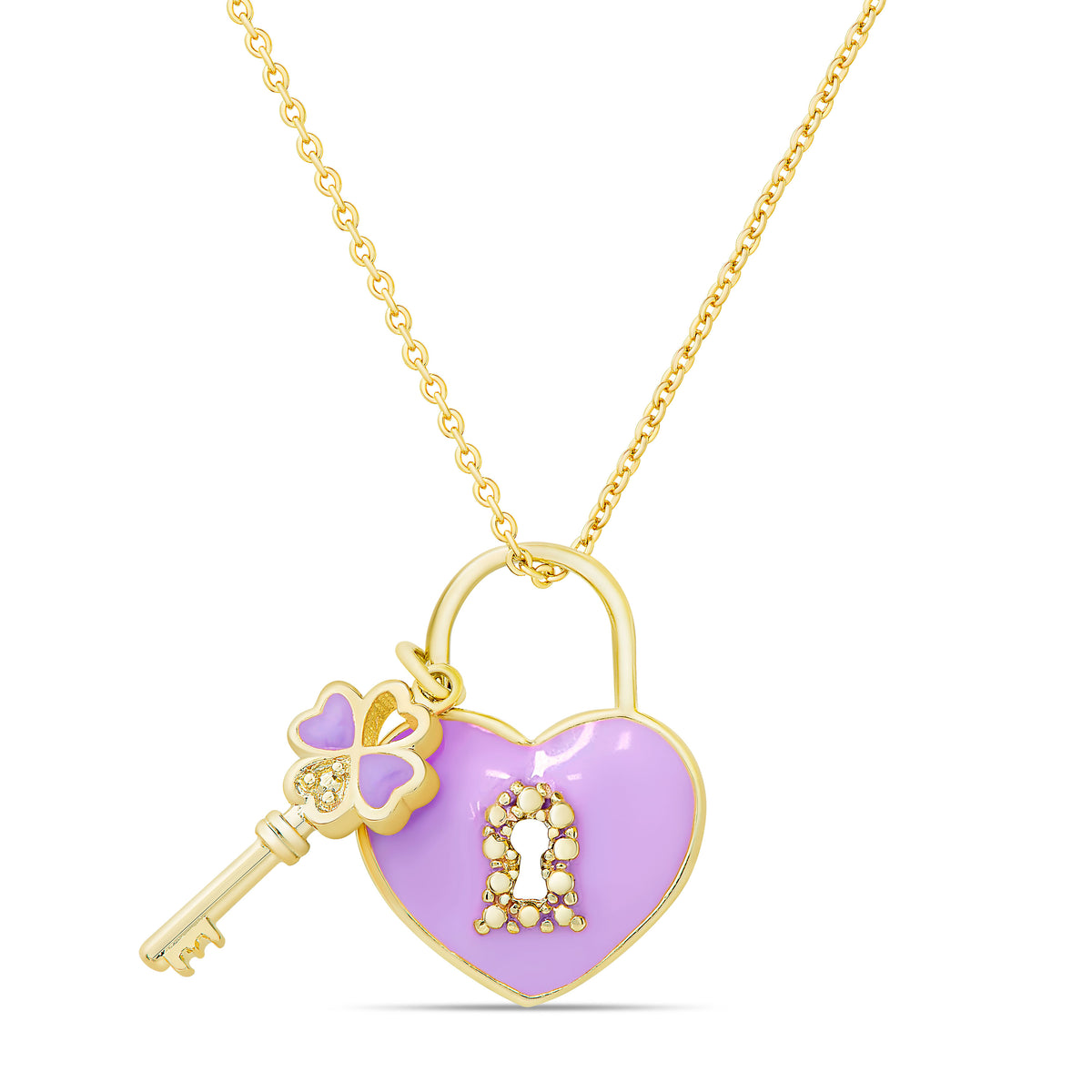 Heart Lock and Key Necklace by oNecklace