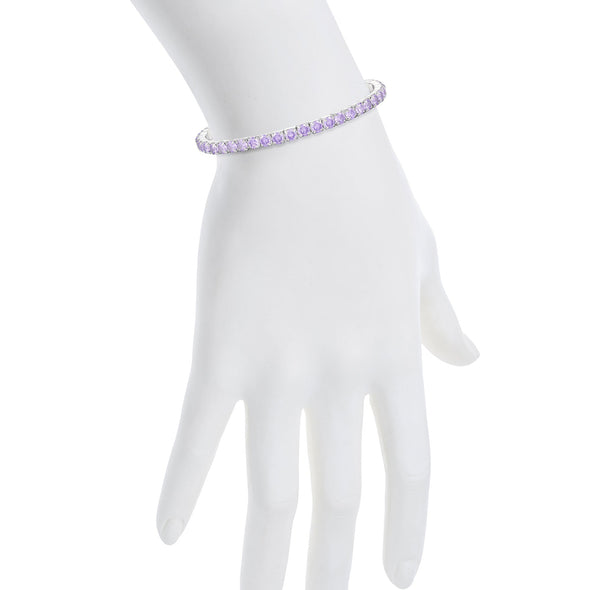 Stretch Tennis Bracelet - Purple