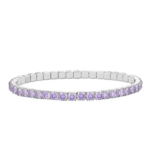 Stretch Tennis Bracelet - Purple