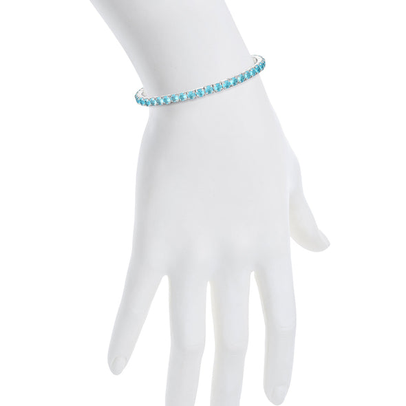 Stretch Tennis Bracelet - Aqua