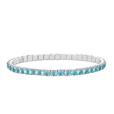 Stretch Tennis Bracelet - Aqua