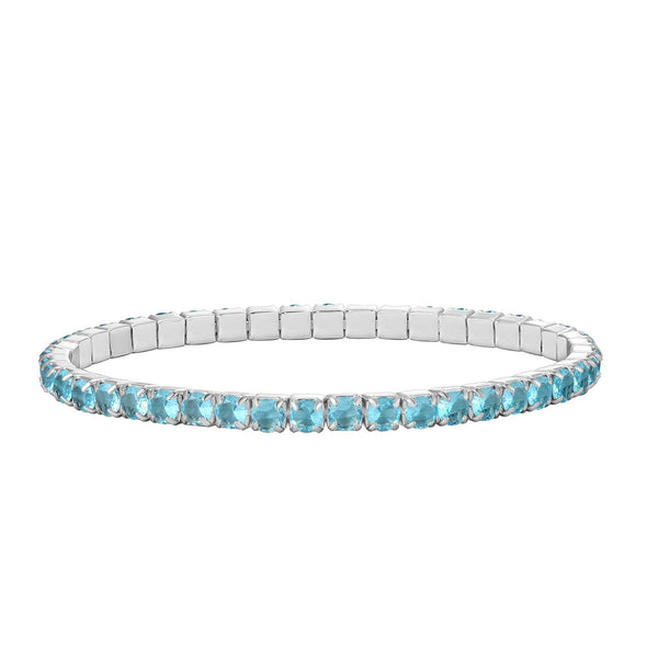 Stretch Tennis Bracelet - Aqua