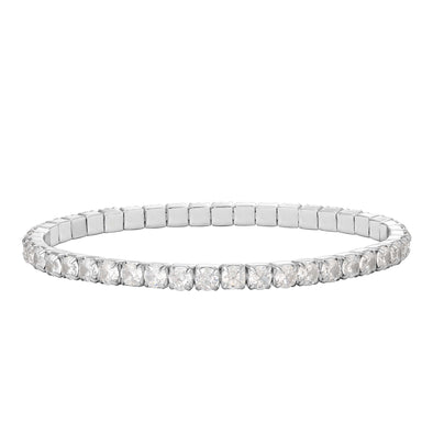 Stretch Tennis Bracelet - White