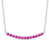 CZ Bar Necklace - Fuchsia