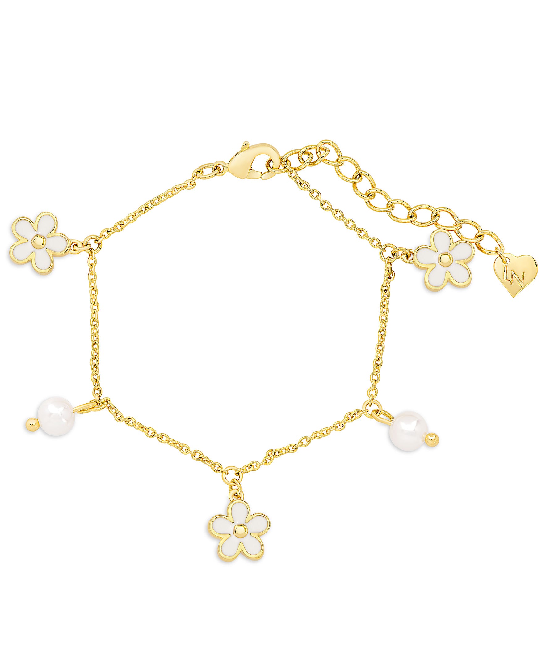 Honora Cultured Pearl Heart Charm Bracelet - QVC.com