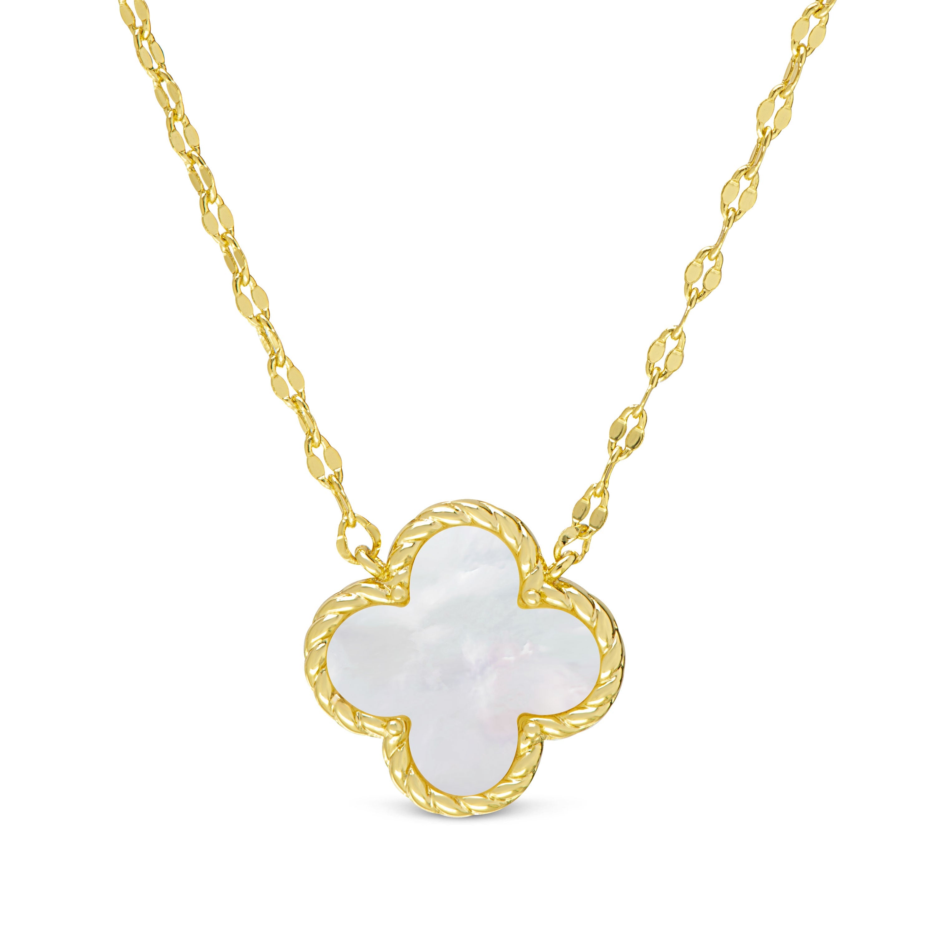 Small Colored Stone Clover Necklace – Velvet Box Jewels