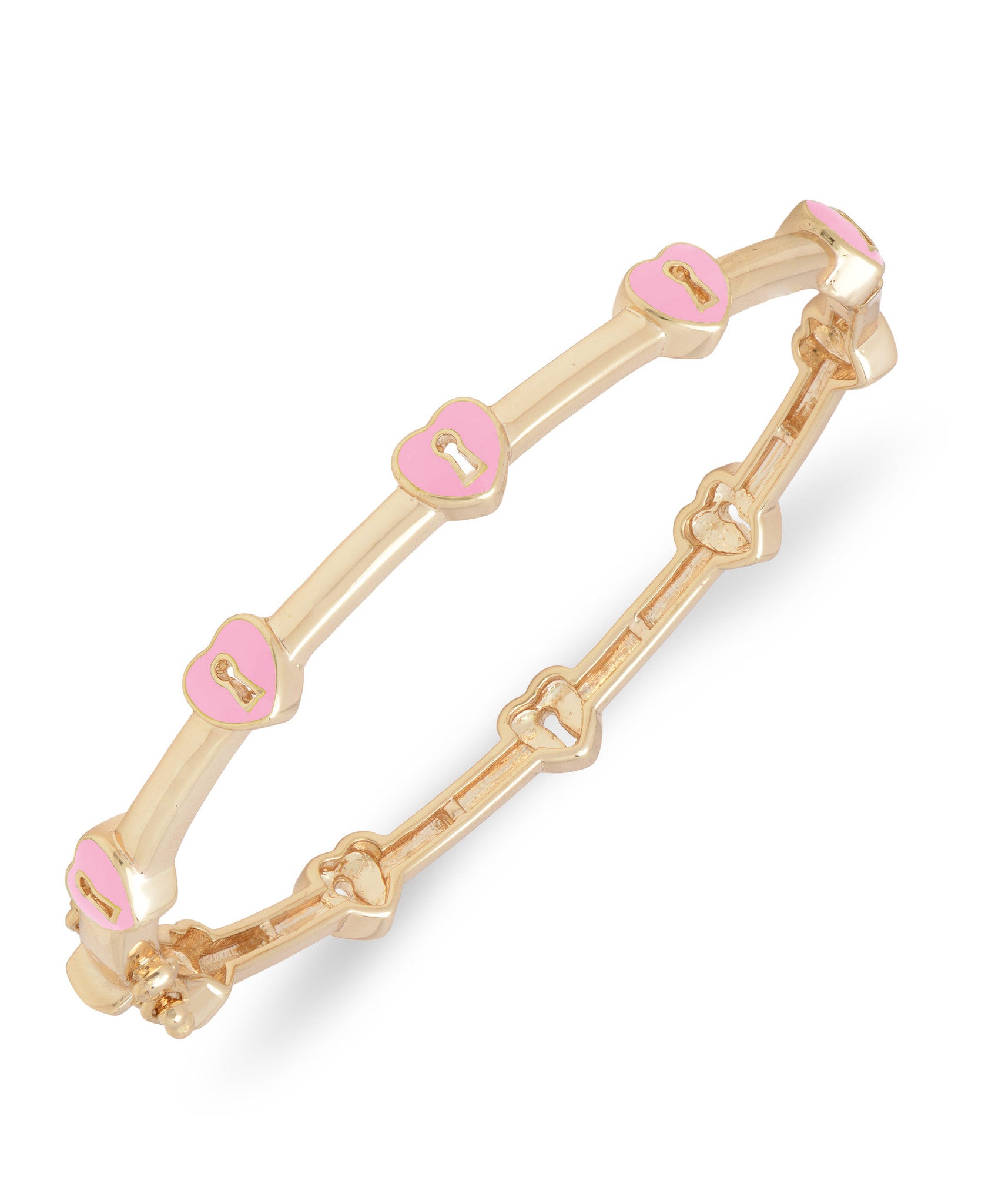 18k Gold-Plated Silver Girls ID Bracelet with Heart